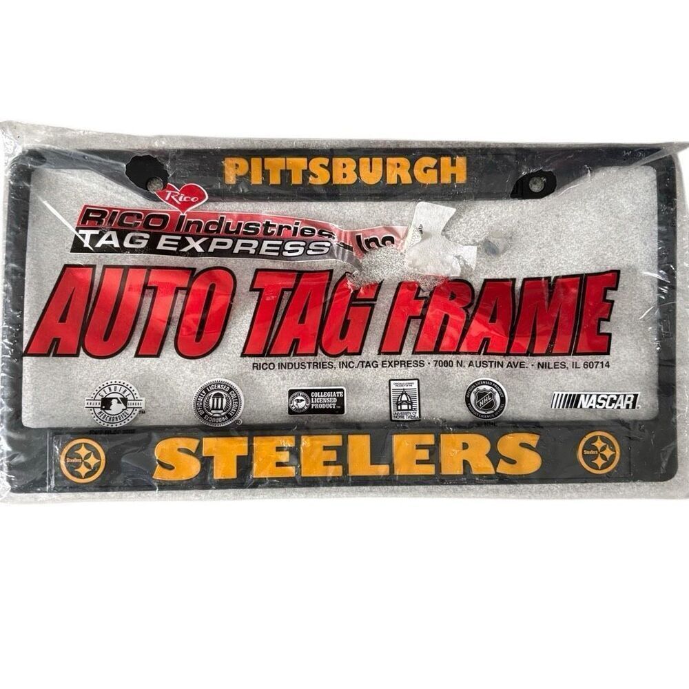 Pittsburgh Steelers Metal Auto Tag Frame *New*